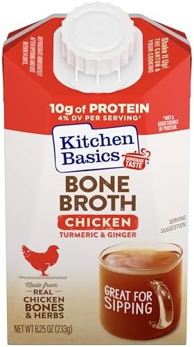 Kitchen Basics Chicken Bone Broth with Turmeric, Ginger and Lemongrass, 8.25 oz. Carton - 1