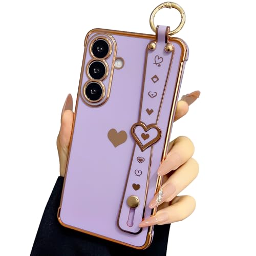Coque Samsung S26 Plus antichoc en TPU souple avec dragonne de maintien pratique
