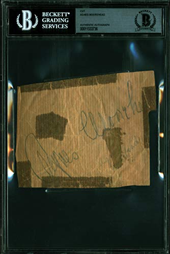 Agnes Moorehead Bewitched Authentic Signed 3.75X4.75 Cut Signature Bas Slabbed #TOP4