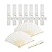 Sctmda Fächer Weiß 10 Stück Handfächer Weiß Stoff Fächer Bambus Handfächer Hochzeit Hochzeit Stofffächer Hochzeit Bambus Fächer Stoff Handfächer Fächer Hochzeit Gäste für Hochzeiten Party