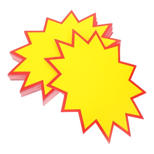 LIFKOME Etiquetas de Precio para Tiendas Minoristas 18x24,5 Cm 100 Unidades Papel Resistente Señales de Explosión para Supermercados y Carteles de Ofertas