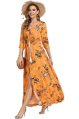Image of Casual Summer Dresses for Women 2026 Maxi Dress Flowy Bohemian Beach Party