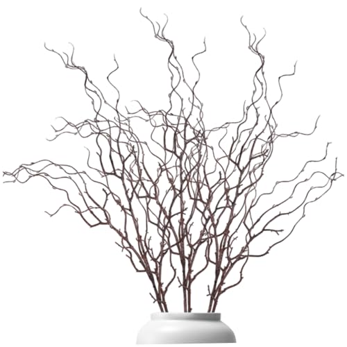 CAKEEYUM 3Pcs Branches for Vase, 47.2 Inch Antler Shaped Plastic Willow Branches Artificial Decorative Twigs for Flower Arrangement, for Vase, Willow, Twigs, Faux
