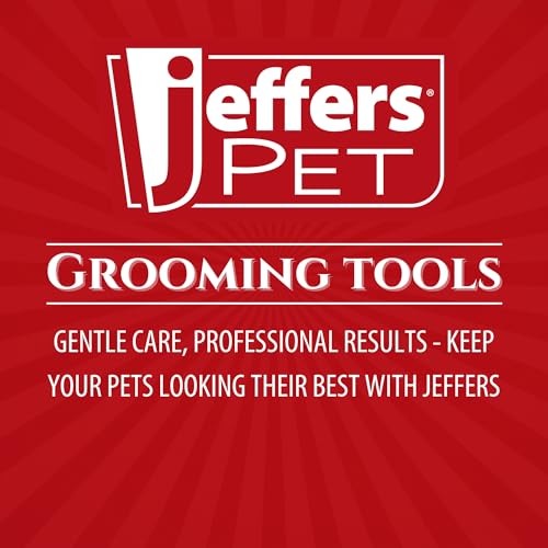 Image of Jeffers Pet Dual Level Pin Universal Slicker Brush for Dogs, Cats & Small Pets - Curved Grooming Brush with Long & Short Pins for Shedding, Detangling, Finishing - Remove Mats & Dead Coat - Large