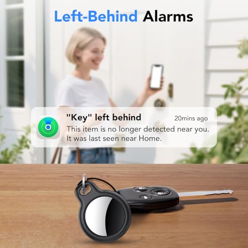 Image of Air Tracker Tags-4 Pack, 2026 New [Apple MFi Certified], Bluetooth Tracker Work with Apple Find My (iOS Only), Replaceable Battery Last 2 Years, IP68 Waterproof Item Finder for Luggage /Key /Suitcase