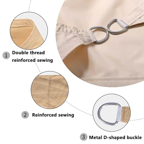 Voile d'ombrage triangulaire imperméable 95% UV pour terrasse - 6