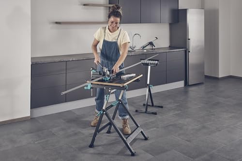 wolfcraft Schmiege und Schneidlade 6948200 | 2in1 Gehrungslade aus Stahl mit Winkelhalbierenden zum Schneiden von bis zu 100mm hohen Fußleisten & Ausmessen von Raumwinkeln - 7