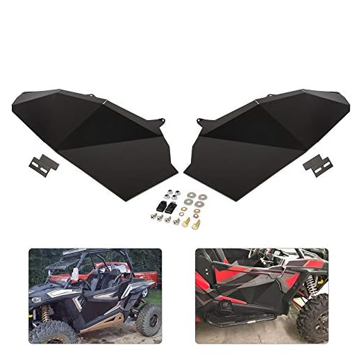 MeterMall Accesorios para para 2014-2017 Polaris RZR XP 1000 Puertas Dobles UTV Turbo Paneles de inserción de Puerta Inferior
