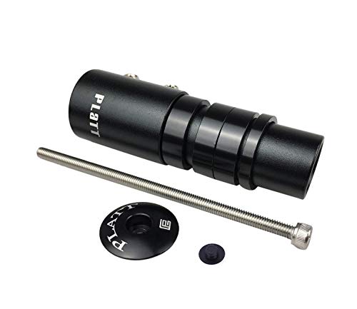 Platt Bike Fork Stem Extender Aluminum Alloy Mtb Bicycle Stem Raiser Handlebar Riser Fit For 1 1/8" Threadless Steerer Tubes,Black #TOP5