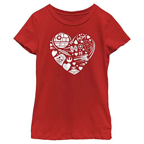 STAR WARS Ships Heart Girls Short Sleeve Tee Shirt Product Details