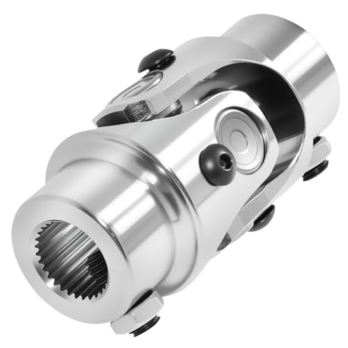 Image of 3 /4 inch DD X 3 /4 inch 30 Spline Stainless Steel Steering U Joint, Universal Joint Single Steering Column Shaft U Joint,Total Length:83mm (3-1 /4 inch)