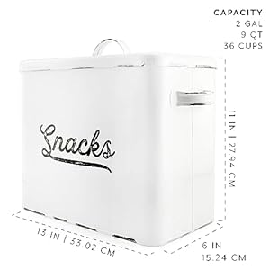 Auldhomedesignrusticsnackbinwhiteenamelwaresnackcontainerperfectforsingleservingsnacks Urban Country Home Decor Auldhome design rustic snack bin white enamelware snack container perfect for single serving snacks urban country home decor