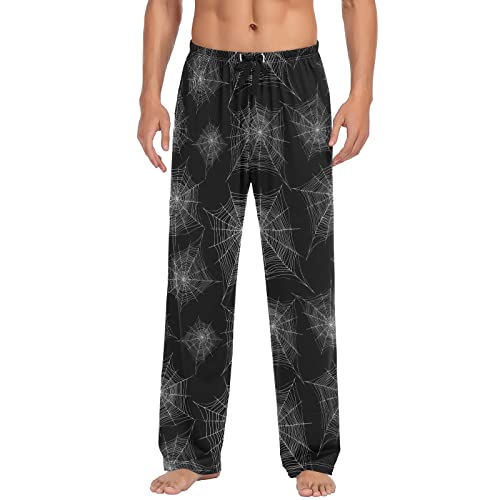 Halloween Spider Web Pattern Men's Pajama Pants Sleepwear Lounge Pajama Bottoms