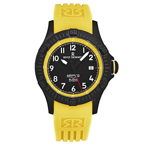 Men's 'Air Speed' Black Dial Yellow Rubber Strap Automatic Watch 16070.4778