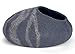 Twin Critters - Handcrafted Cat Cave Bed (Large) I Ecofriendly Cat Cave I Felted from 100% Natural Merino Wool I Handmade Pod for Cats and Kittens I Warm and cozy cat bed (Slate Grey)