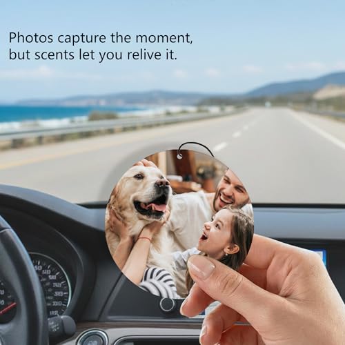 Image of Custom Air Freshener for Car, Personalized Air Fresheners, Custom Double Sided photo Air Freshener, for Wardrobe,Bathroom and Hanging Ornaments (Round)