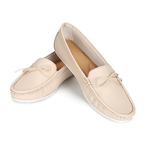 Image of YOHO Bliss Comfortable Slip On Semi Casual Loafer for Women | Stylish Fashion Moccasins Range | Cushioned Footbed Finish | Flexible | Style & All-Purpose | Formal Office Wear Shoe