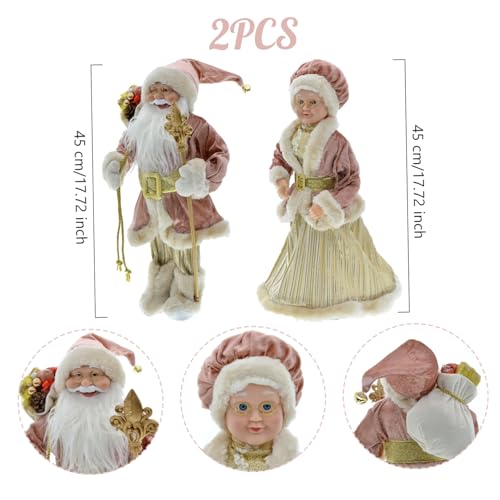 Figurines du Père Noël 2 pièces de 17,7 pouces pour décorer votre table - 8