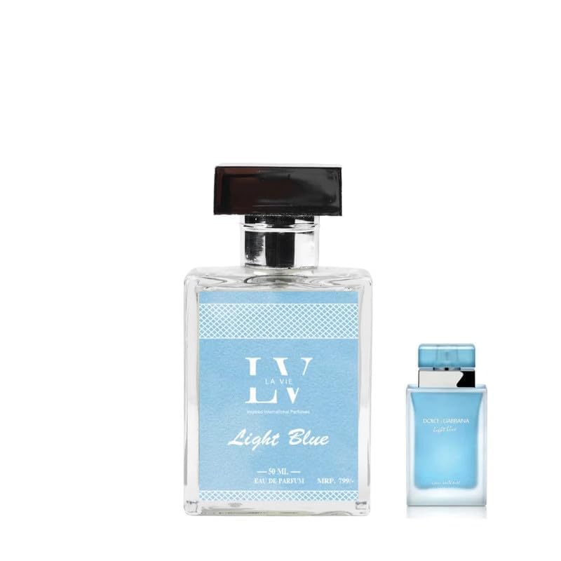 LA V-IE PERFUMES Men’s Perfume, 50ml Long-Lasting Spray For Men Premium Luxury Fragrance|Premium Light Blue Perfume|