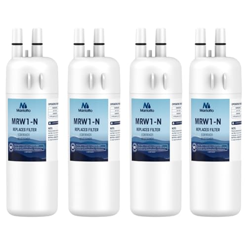 Image of MARRIOTTO EDR1RXD1 Refrigerator Water Filter Compatible with W10295370A, WHR1RXD1, KAD1RXD1, Filter 1, W10295370, P4RFWB, P8RFWB2L, 46-9930, 46-9081 Refrigerator Water Filter, Pack of 4
