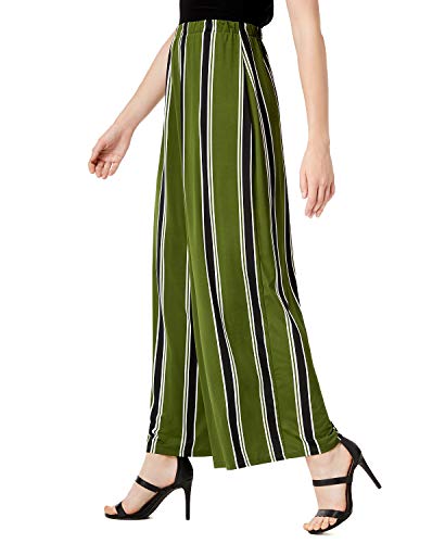 Bar III Striped Wide-Leg Pants (Mirror Stripe, M)3