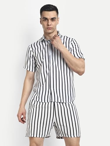 Image of LERIYA FASHION Co Ord Set for Men | Trendy Night Dress for Boys | T-Shirt and Shorts Combo for Lounge | Stylish Summer and Travel Wear | Men's Matching Two-Piece for Vacation