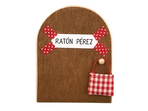 HANDMADE WITH LOVE BY FATIMA La auténtica puerta mágica del Ratoncito Pérez. Con una preciosa bolsita de tela para dejar el diente.