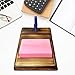 Wooden Sticky Note Holder - Post It Note Holder - Handmade Note Pad Holder with Pen & Pencil Holes - Perfect Accessory for Office and Home - Unique Gift for Teachers, Administrators, Co-Workers, etc