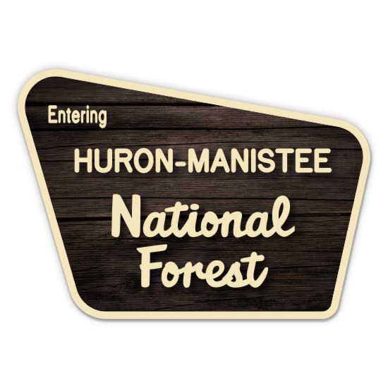 Squiddy Huron Manistee National Forest - Vinyl Sticker Decal for Phone, Laptop, Water Bottle (3" Wide)