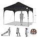 ABCCANOPY Outdoor Pop up Canopy Tent, 10x10 Instant Portable Canopy for Camping, Beach, Backyard, Black