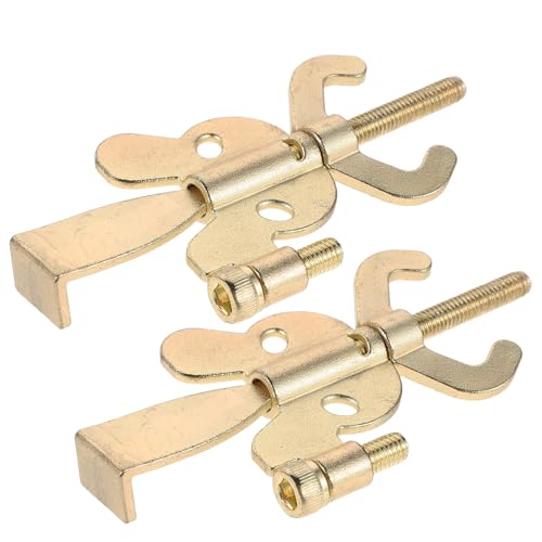 Cerradura de puerta portátil Yardenfun de metal sin taladro para seguridad en viajes, 2 piezas 2
