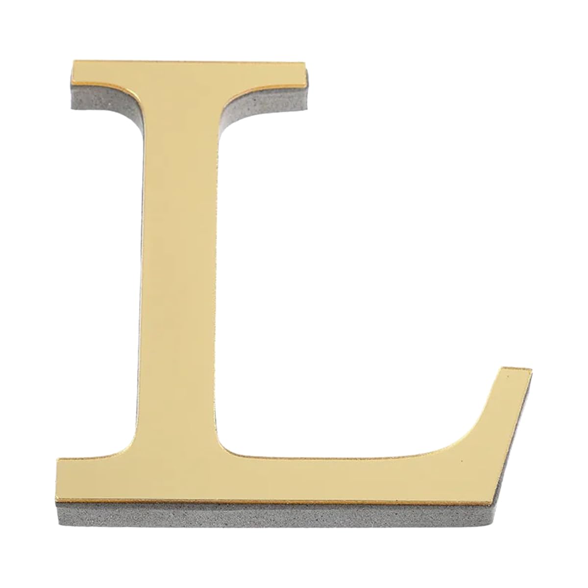 Ayuduots Gold 3D Mirror Letter Stickers, Acrylic Self-Adhesive Alphabet Letter Signs for Home Wall Decor - L 11.81inch