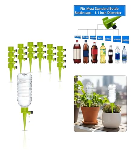 Image of Drip Irrigation Kit for Home Garden - Self Watering System for Indoor Plants, Slow Release Watering Spikes, Plant Watering Spikes for Bottles Set (Pack of 6)