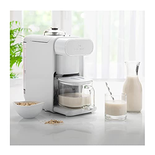 ChefWave Milkmade Dairy Alternative Vegan Milk Maker with 6 Plant-Based Auto Programs, No Soaking, Auto-Clean Function, Delay Start, Recipe Book Bundle with Handheld Milk Frother (2 Items)