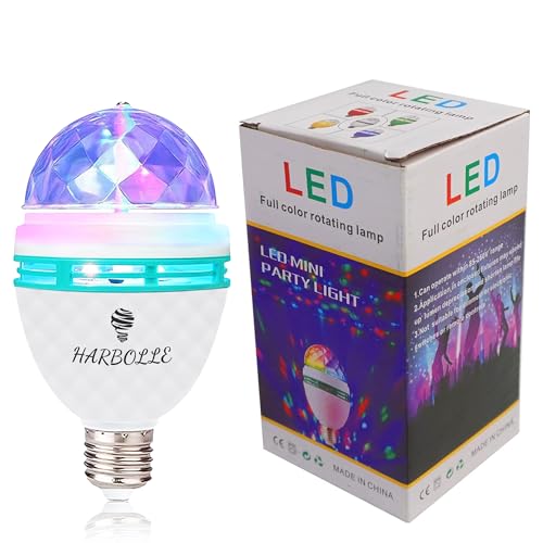 Ampoule stroboscopique LED RGB rotative culot E27 double pack à effet cristal magique - 6