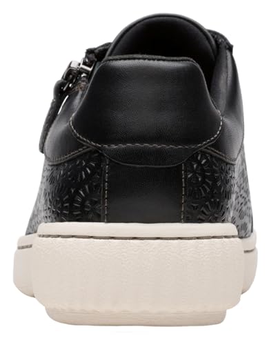 Clarks Clarks Women's Caroline Rio Sneaker, Black Leather, 8