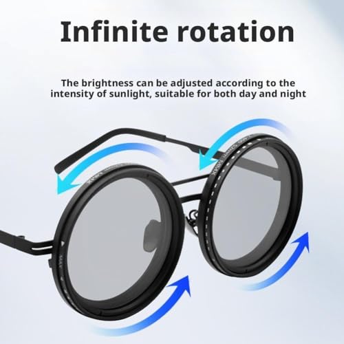Adjustable Tint Sunglasses 1-9 Gears Rounded Polarized Glasses with ND Filter Lenses Eyewear for Men Driving Anti-Glare4