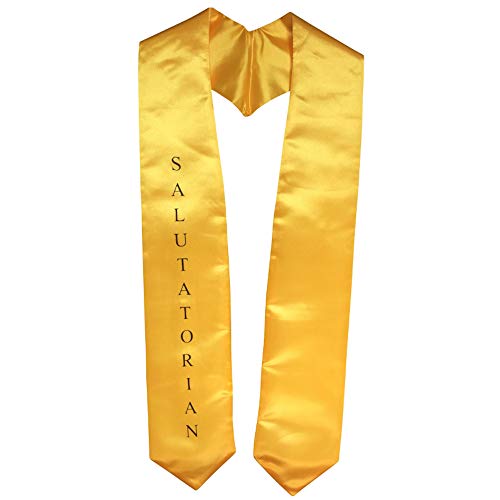 Grads4Good Gold Salutatorian Graduation Imprinted Stole