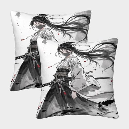 WXLWHR Fundas De Cojín con Chica Anime