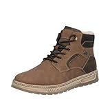 bottes casual attitude Doublure en laine vierge Rieker Homme 37005 Baskets Hautes, Marron, 43 EU
