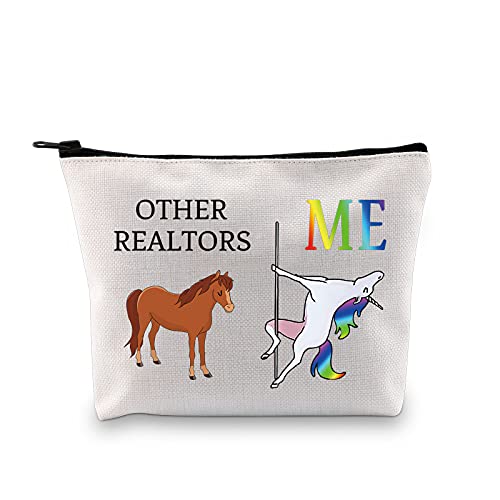 MBMSO Realtor Gifts for Women Realtor Makeup Bag Other Realtors Me Unicorn Funny Real Estate Agent Gifts (Other Realtors Me)