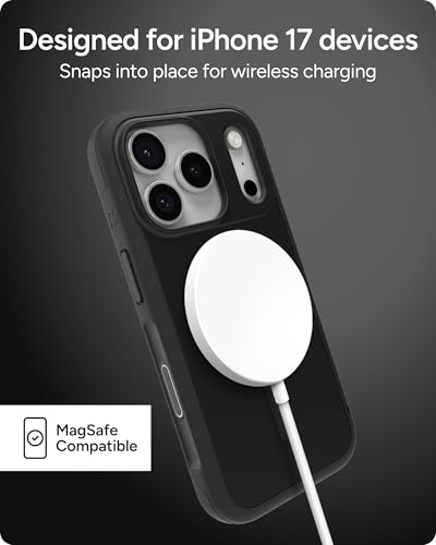 Image of ZAGG Sedona Snap Case for iPhone 17 Pro - Flood Black, Drop Protection (13ft /4m), Graphene-Reinforced Multi-Layer Protection, MagSafe Phone Case with Impact-Absorbing Bumpers, Slim & Lightweight