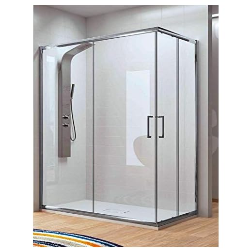Mampara de Ducha Angular - 2 Hoja Fija y 2 Puerta Corredera - Cristal de Seguridad de 6 mm - Modelo Bella Q4 (70 X 140)