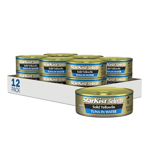 StarKist Selects Solid Yellowfin Tuna in Water Can, Tuna in Water , 4.5 Ounce (Pack of 12)