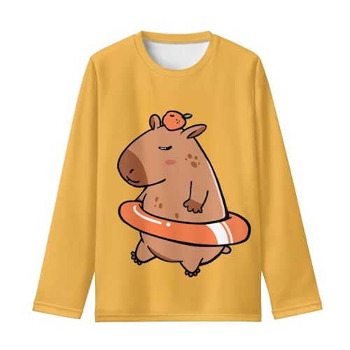 Image of Girls Long Sleeve Shirt with Cute Graphic Casual Pullover Tops 3-16Y