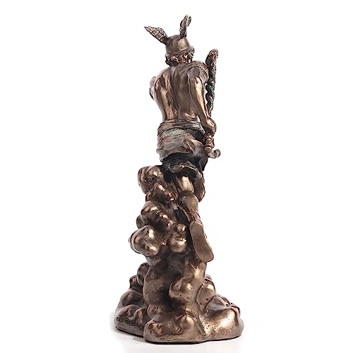 Figura decorativa Hermes de resina con acabado bronce 15.56 cm miniatura 4