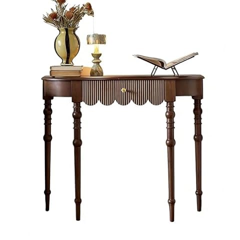 NRNQMTFZ Stół konsolowy w stylu vintage, 100 cm, dekoracyjne meble do przechowywania, Farmhouse konsola z szufladami, wąska sofa, do salonu, korytarza, sypialni
