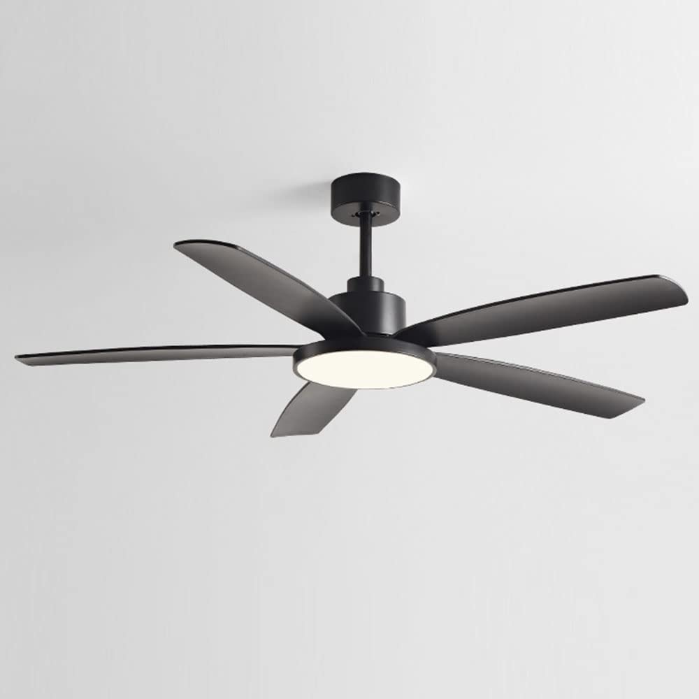 Grand ventilateur de plafond nordique 60W avec éclairage LED dimmable haut de gamme