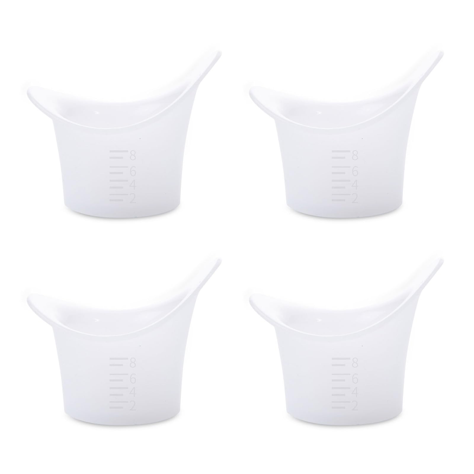Helweet Coppa per lavacapelli, bicchieri per il lavaggio degli occhi, in silicone, 8 ml, 4 pezzi