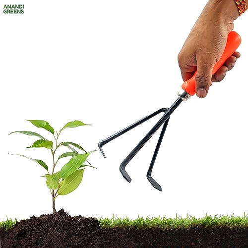 Image of Anandi Green's Metal Agriculture Garden Spectacular Heavy Duty Plastic Handle Gardening Tools Set Pack of 3 for Gardening